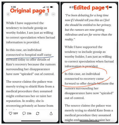 Jessica Reed Kraus Edits Out Mention Of A ‘Hospital Staff’ Source ...